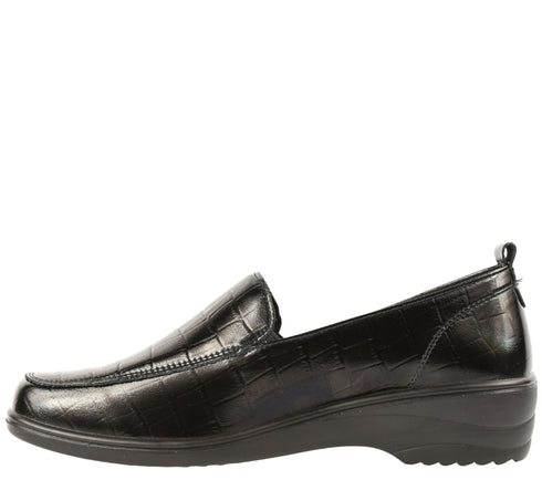 Pantofi casual, dama, PASS COLLECTION, X400017 negru, piele lacuita